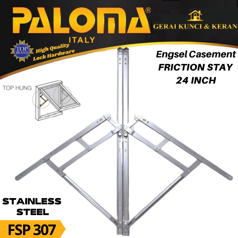 Engsel Casement Friction Stay Paloma Superior 24 inch SSS FSP 307