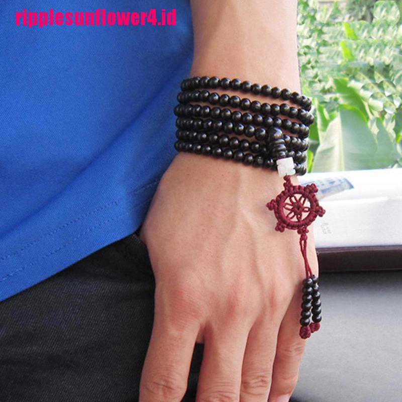 Kalung Doa Buddha Tibet 216 Manikmanik Kayu Cendana Warna Hitam