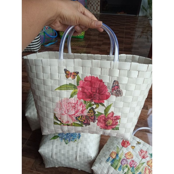 tas anyam deco tanggung, tas hampers, tas berkat, tas wanita, tas souvenir