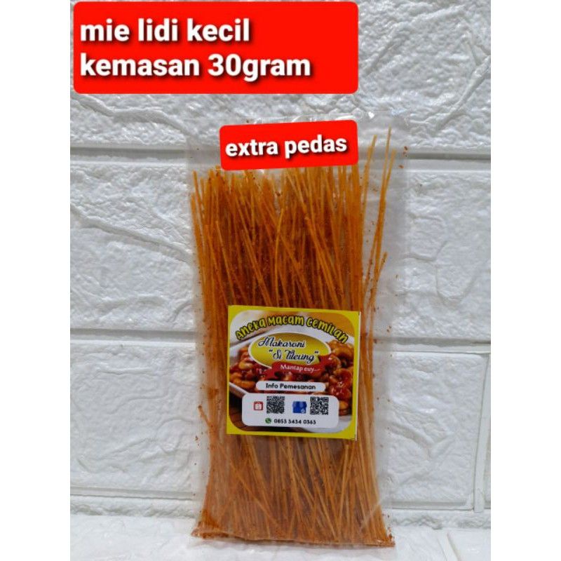 Mie lidi 30 gram aneka cemilan pedas