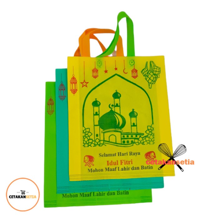 

Tas Kain Goodie Bag 38x45 Idul Fitri | Tas Spunbound Idul Fitri