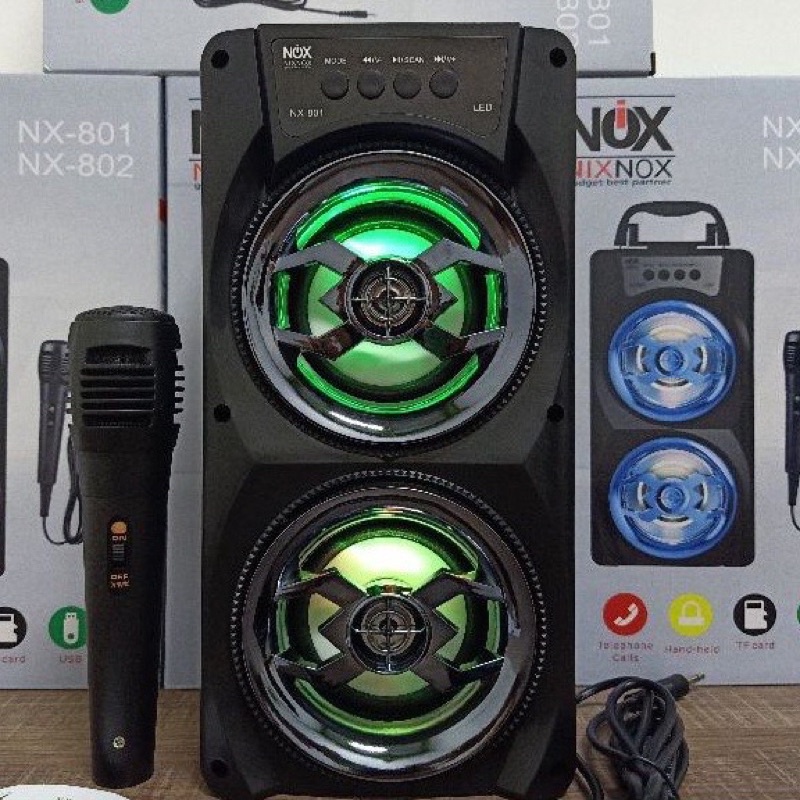 Speaker bluetooth NS-802 / 801 free mic speaker bluetooth termurah