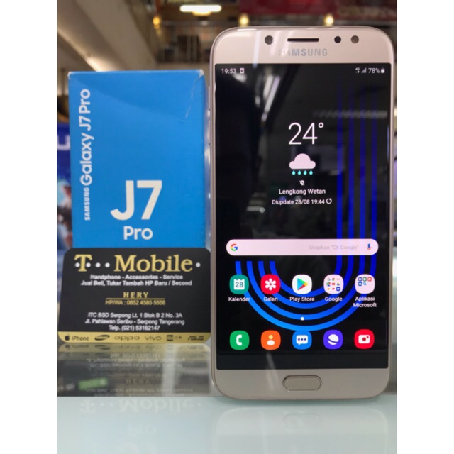 Samsung Galaxy J7 PRO RAM 3GB 32GB Gold, Support NFC, Second Fullset, Non Minus, Resmi SEIN 100%