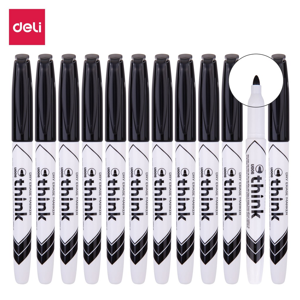 SPIDOL WHITEBOARD PAPAN TULIS KECIL DELI U00620 PEN BOARD DRY ERASE MARKER HITAM