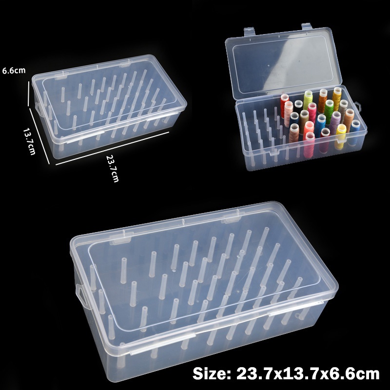 42pcs Case Organizer Holder Spool Bobbin Benang Jahit