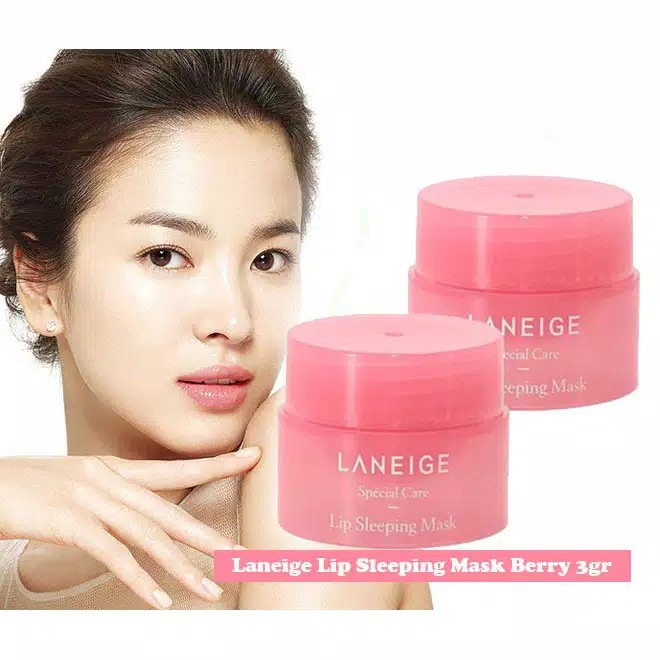 Pelembab Bibir Kering LANEIGE Lip Sleeping Mask Berry ORIGINAL KOREA 3gr Mini Size Murah Pemerah