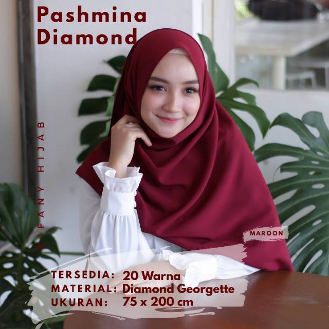 Jilbab Rifanyhijab Pashmina Diamond - Jilbab Pashmina