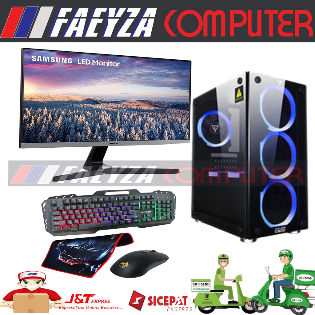 PC Gaming Fullset Intel Core I5 11400F Nvme 256GB Vs VGA RTX 4060 8GB MONITOR 24&quot;