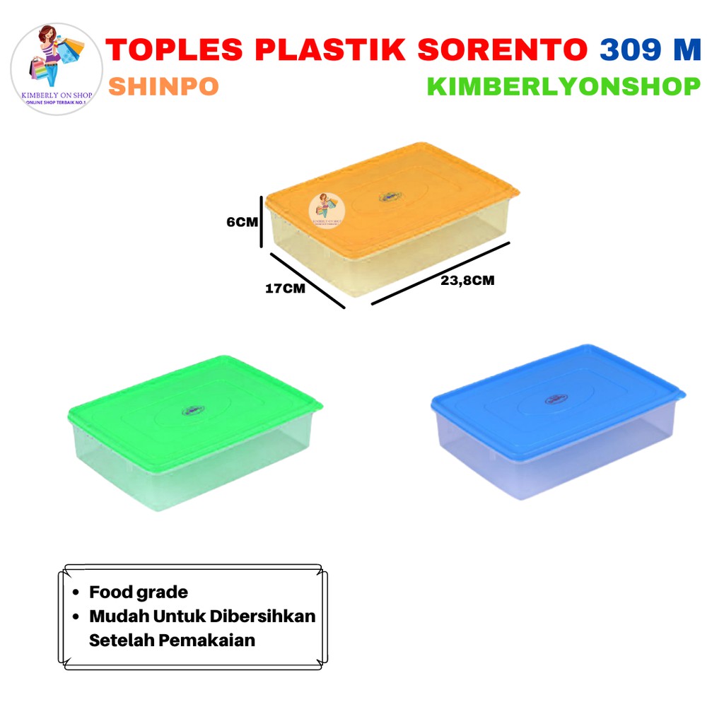 Kimberlyonshop Toples Plastik Sealware Tempat Kue Sorento 309 M Shinpo