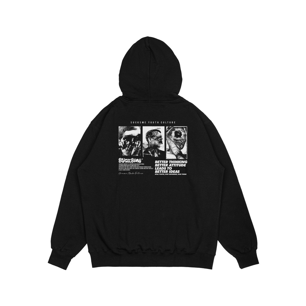 Sucksme Pullover Hoodie Original Black - Human Made Future