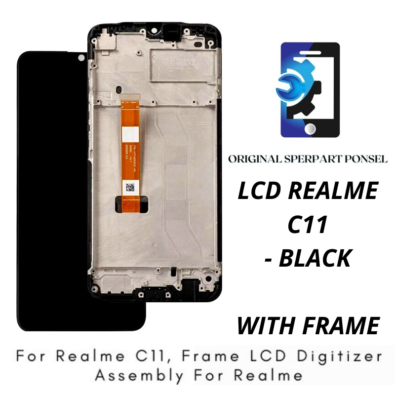 LCD + FRAME REALME C11 - C12 - C15 - C11 2021 -  REALME C21 KUALITAS ORIGINAL