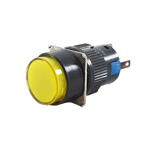 Switch Push On Off Lampu 5 Pin Saklar Bulat 5pin LED Tombol 12V LA128A