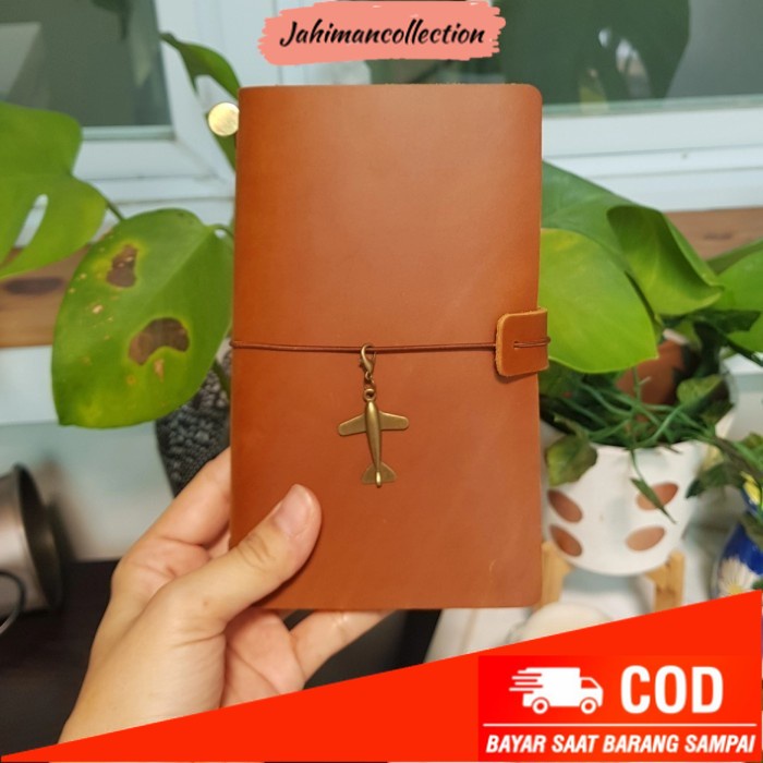 

✨ BISA COD ✨ Travelers Notebook spt Midori Genuine Leather Size Regular & passport - Passport