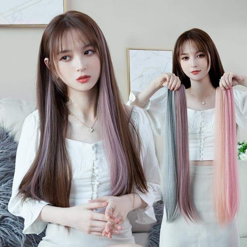 Mrcaisen HAIRCLIP WARNA wig hair clip colour highlight rambut sambung palsu extension