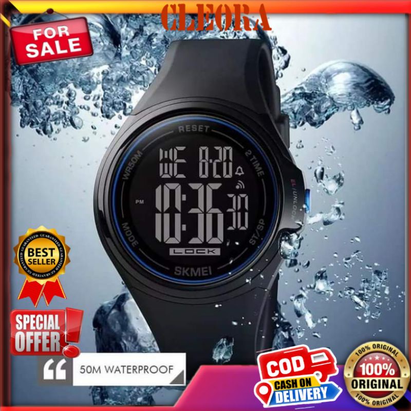 Jam Tangan Pria SKMEI Grade Original Digital 5ATM Premium Terbaru Jm Arloji Anak Muda Cowok Laki Sim