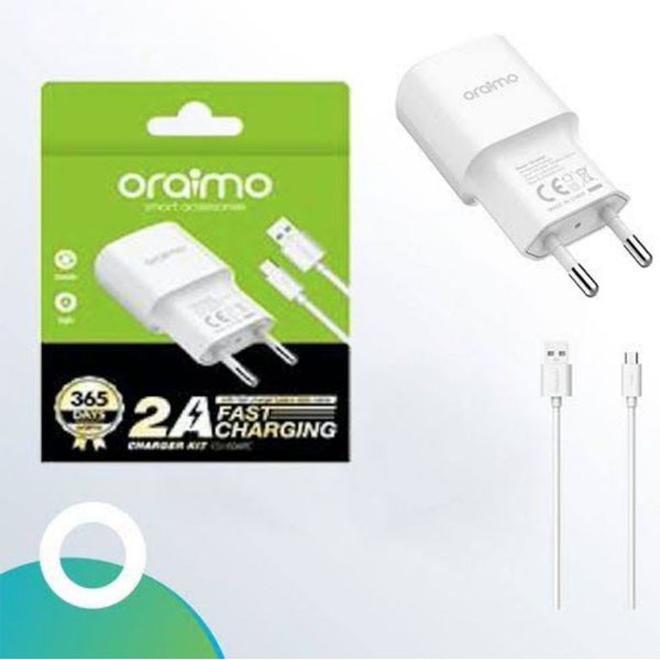 Oraimo Fast Charging Wall Charger dengan Kabel USB Type-C CU-60ARC