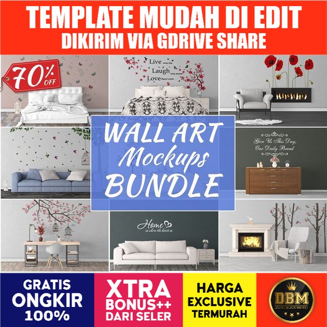 Wall Art Mockups Bundle V32 - Photoshop