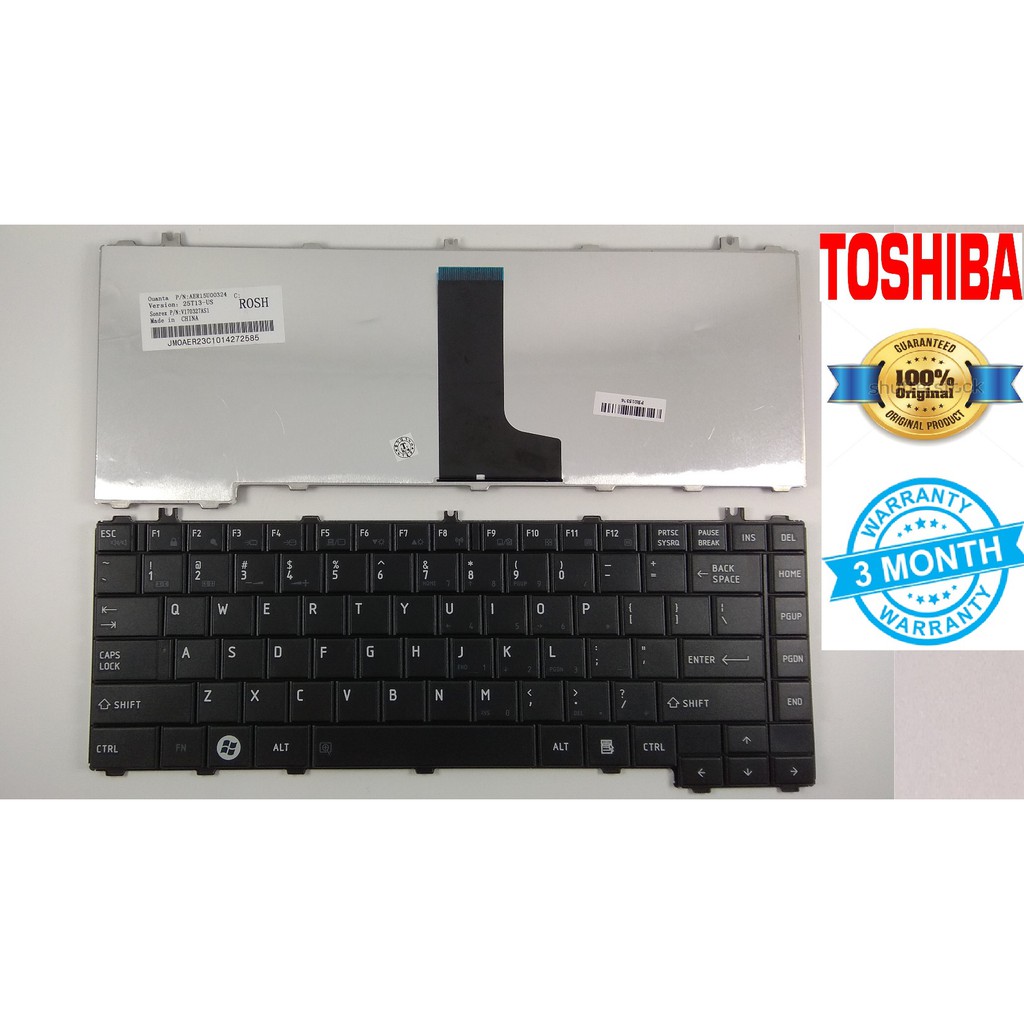 Keyboard Toshiba Original C600 C640 L640 L635 L645 L745 black
