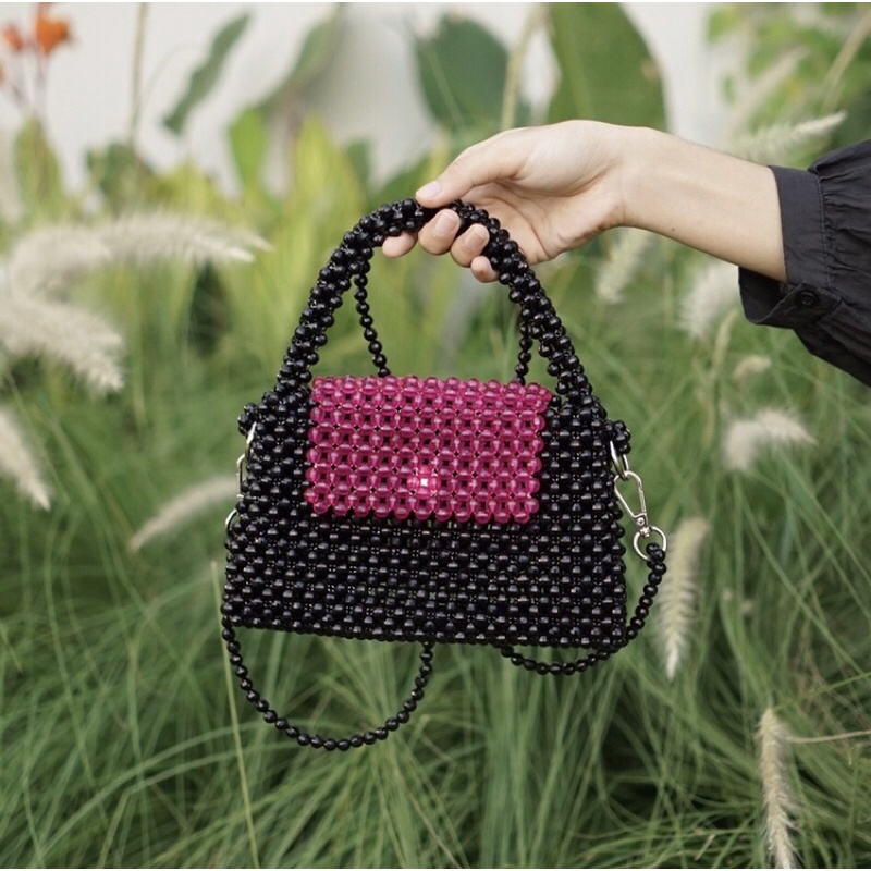 Becca bag Large / Beaded bag / Beads bag / Manik-manik / Tas manik