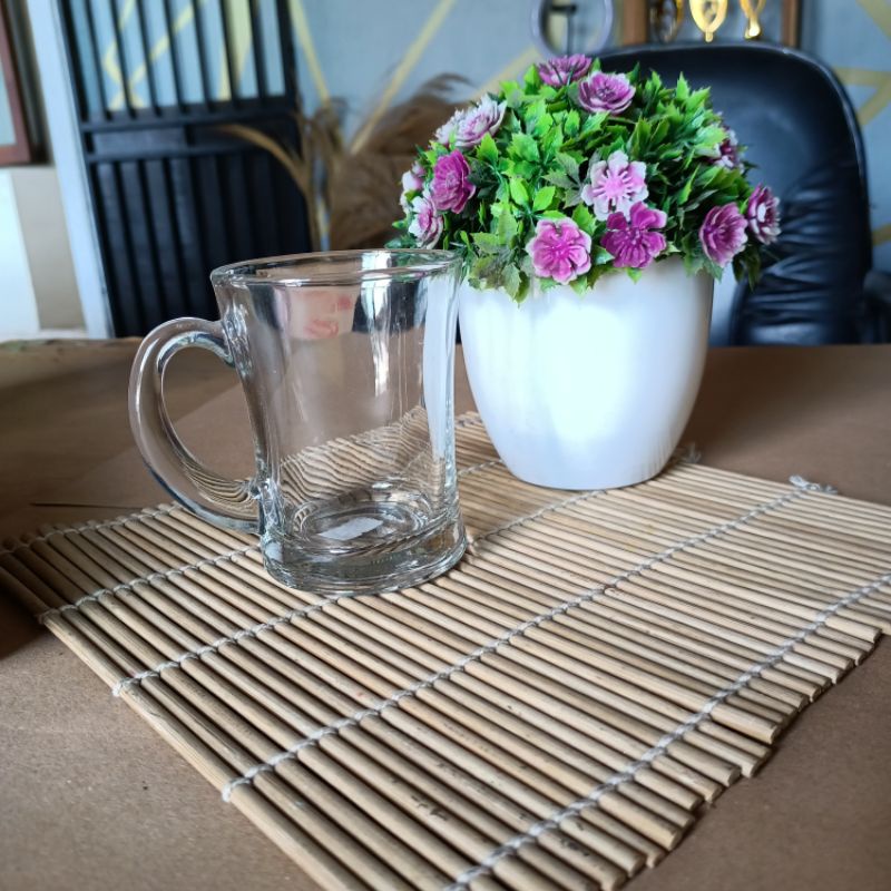 GELAS GAGANG, GELAS KACA GAGANG, GELAS BENING