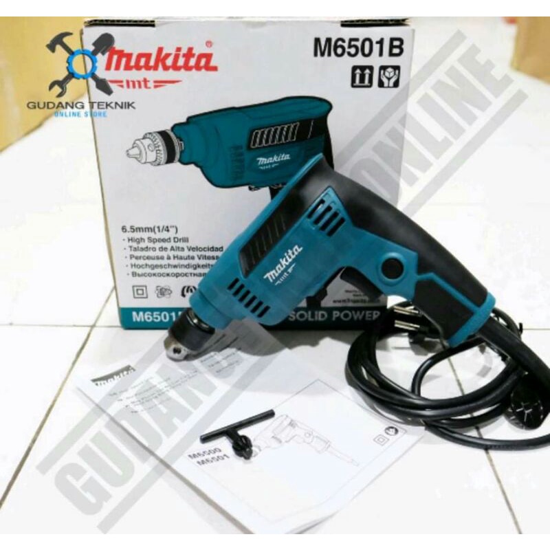 Mesin Bor Tangan 6.5mm Makita M6501B / Mesin Bor Listrik Makita M6501B murah dan berkualitas