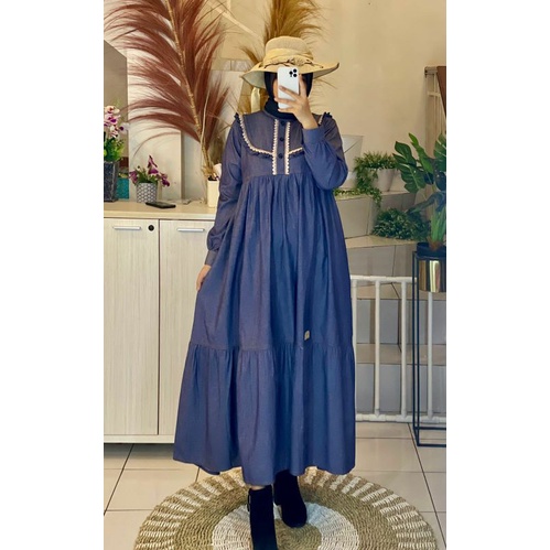 Midi Dress Denim By Belifi