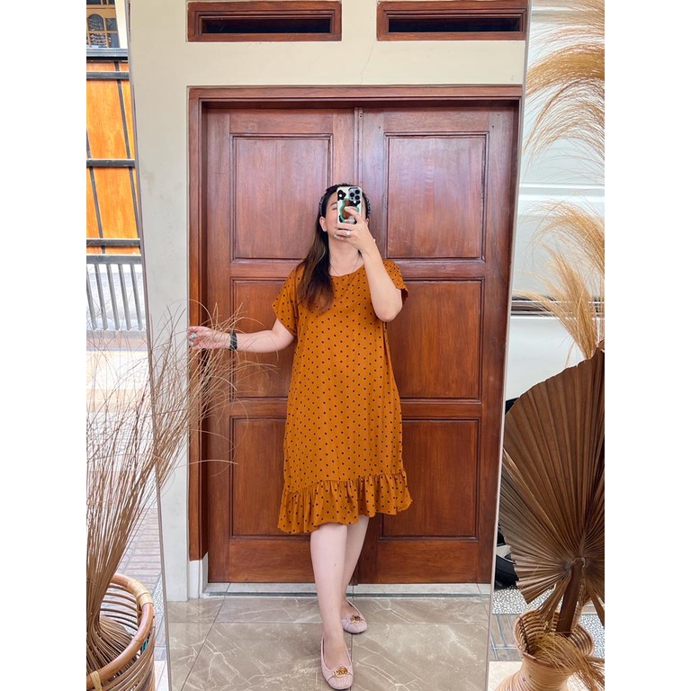 Daster Viral | Daster Ruffle Rayon | Daster Kekinian-1