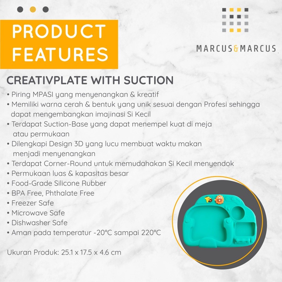 Marcus &amp; Marcus | Creativplate With Suction - Green