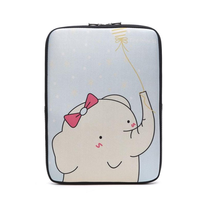 Tas Sarung Laptop Sleeve Softcase Elephant Neoprene 13 14 inch