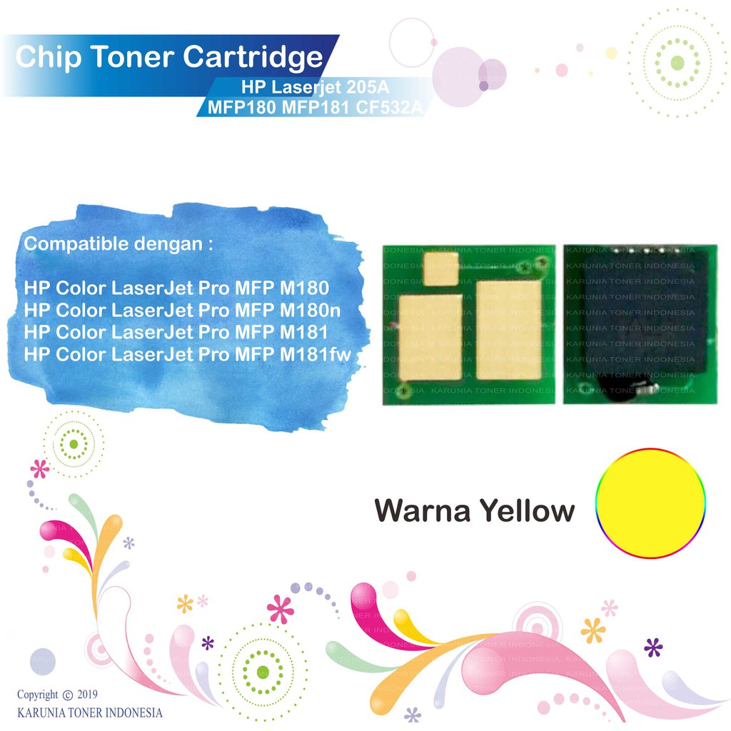 Chip Toner Printer HP Laserjet 205A M180 M181 MF180 MFP181 M180n CF531A CF533A CF532A CF530A CMYK