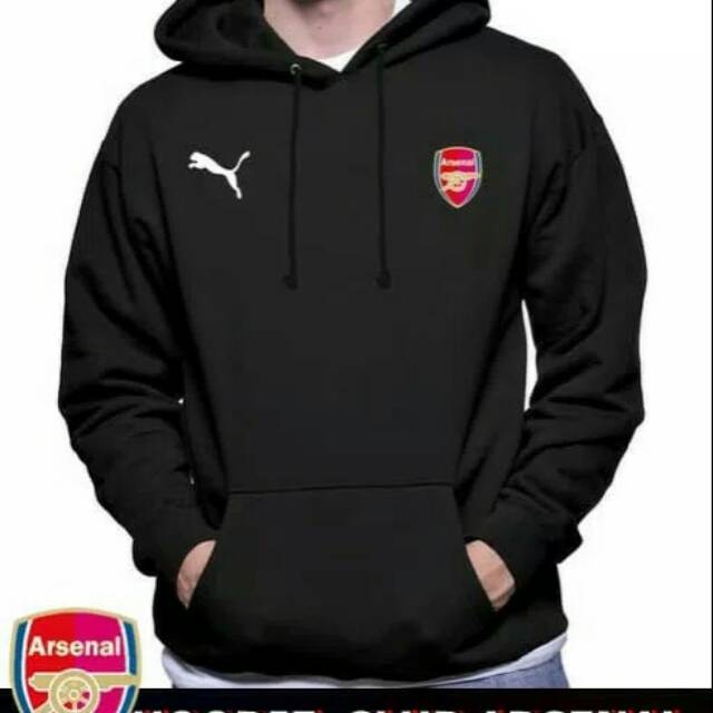Jaket Arsenal Hoodie Arsenal Hitam Lokal