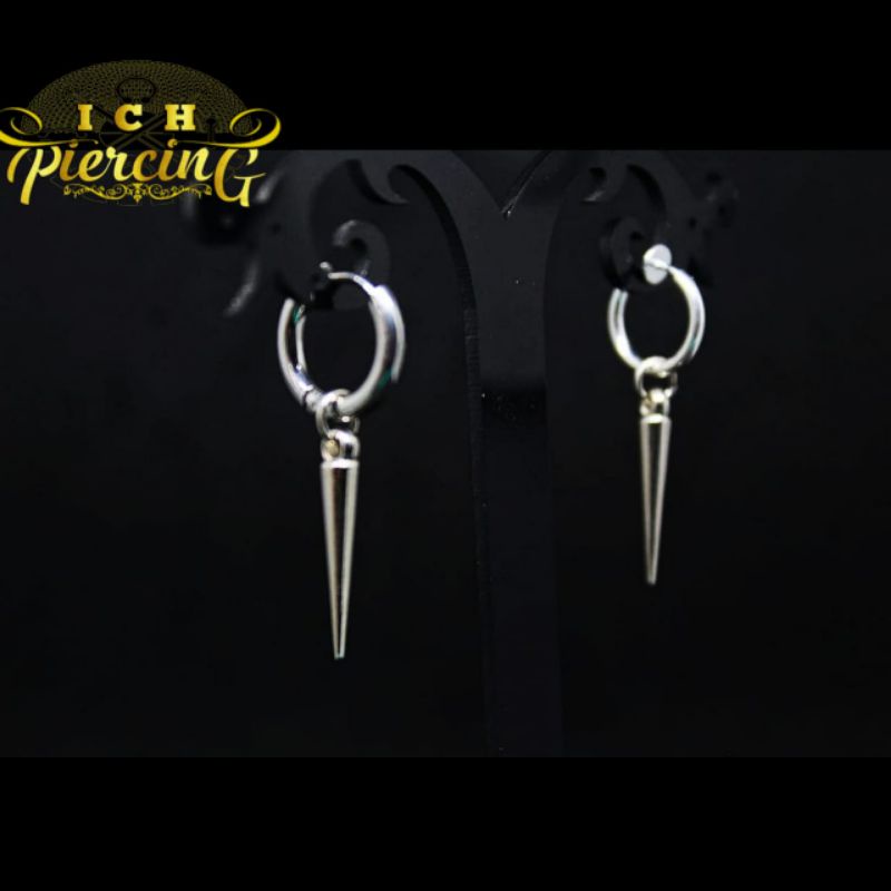 Anting Hoop model gantungan jarum  Tindik dan Jepit