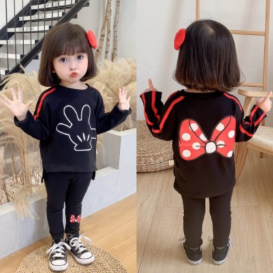 LittleAaron PASSWORD SET SWEATER MY RED RIBBON Setelan piyama 1 - 7 Tahun Baju Anak Berkualitas