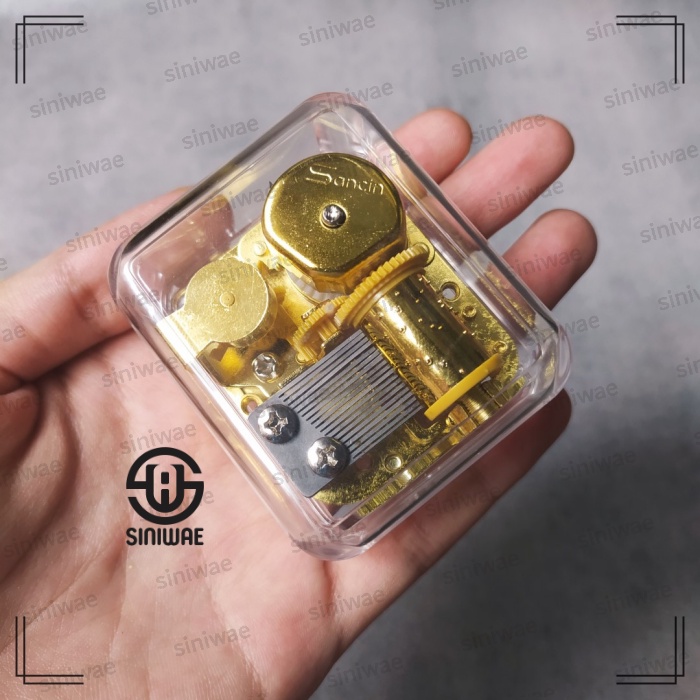 Kotak Musik Otomatis Putar Music Box Automatic Acrylic Akrilik Kado Ulang Tahun Unik Vintage Antik