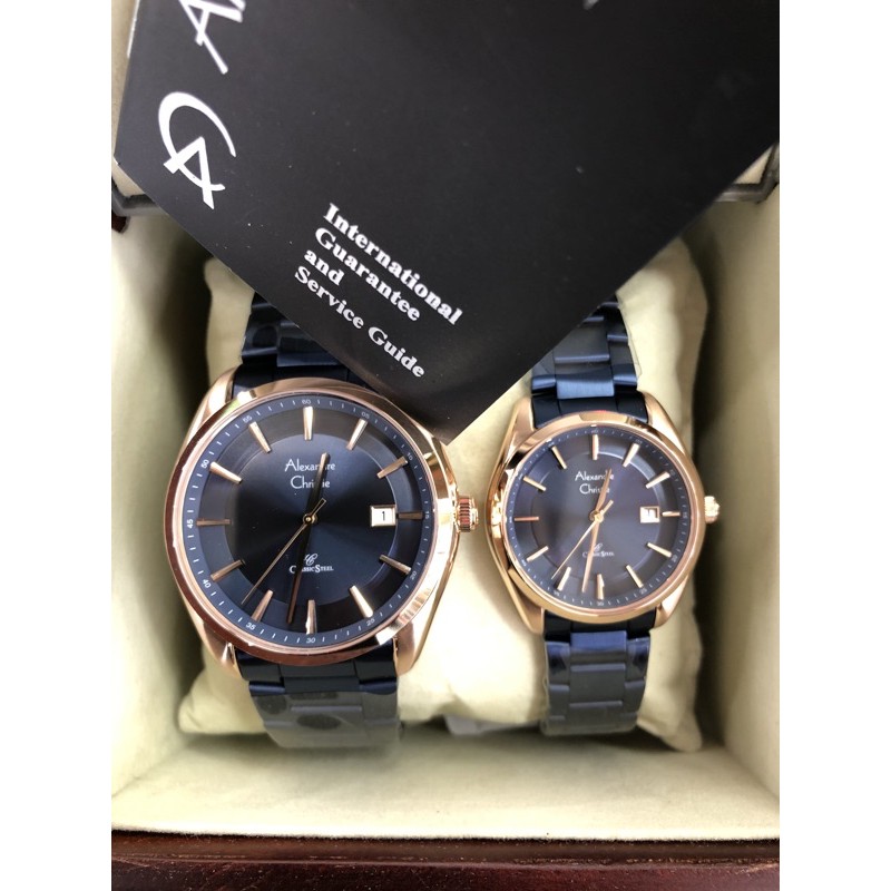 alexandre christie couple 8648md/ld biru rosegold