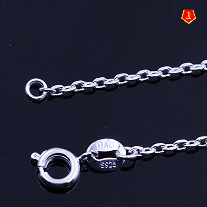 [Ready Stock]Women's Silver Cross Chain O-Shaped Necklace Korean Retro
