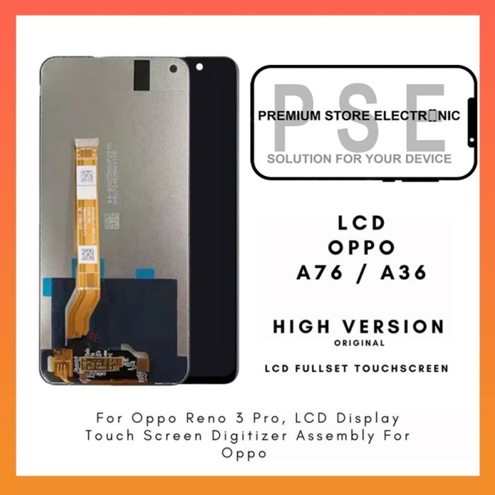 LCD Oppo A76 / Oppo A36 ORIGINAL Fullset Touchscreen - Parts Garansi