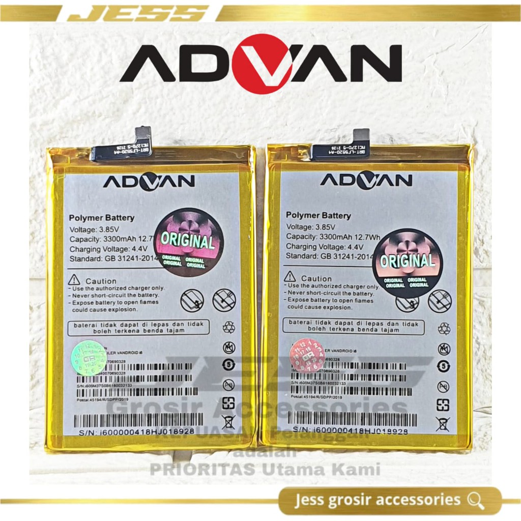 Baterai Battery Original ADVAN vandroid I6 4G LTE - I66K - i55K Batre ADVAN Vandroid G5 6201 Triple Camera 6.2 Inchi