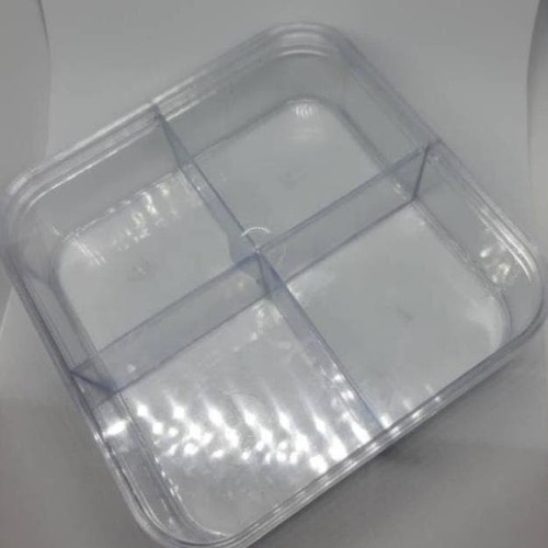 TOPLES SEKAT 4 Toples 4 Sekat Toples Kue Toples Coklat Kacang Toples Murah Toples Lebaran 1 lusin