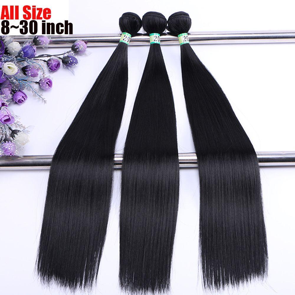 Lily 100g Hair Extension Sexy Tidak Diproses Rambut Lurus Brasil Hitam