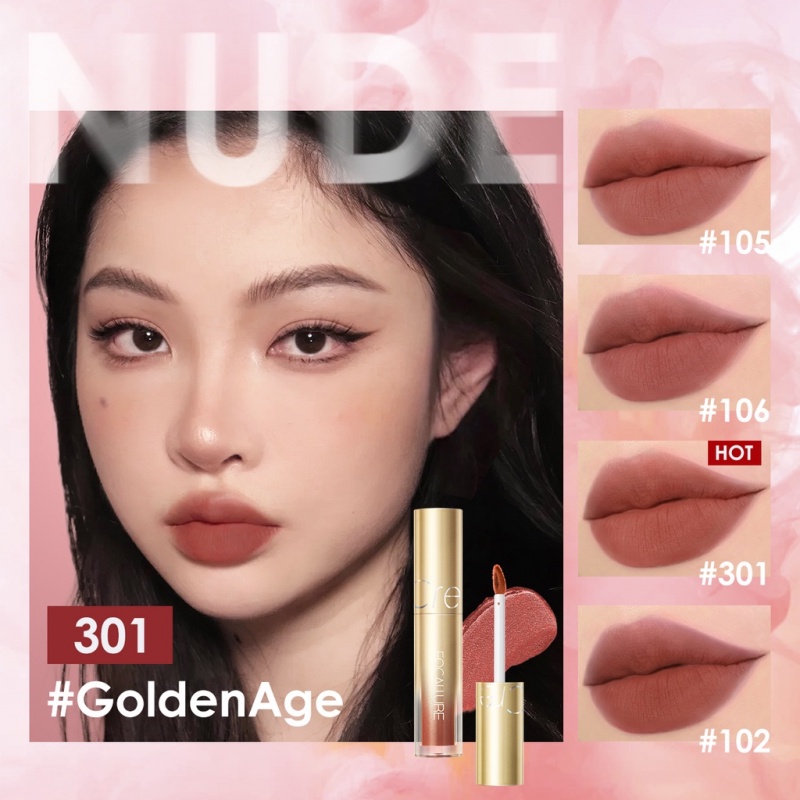 FOCALLURE Air Mist Lip Cream Velvet Matte Long-lasting Silky-Smooth Waterproof Lipstik fa344