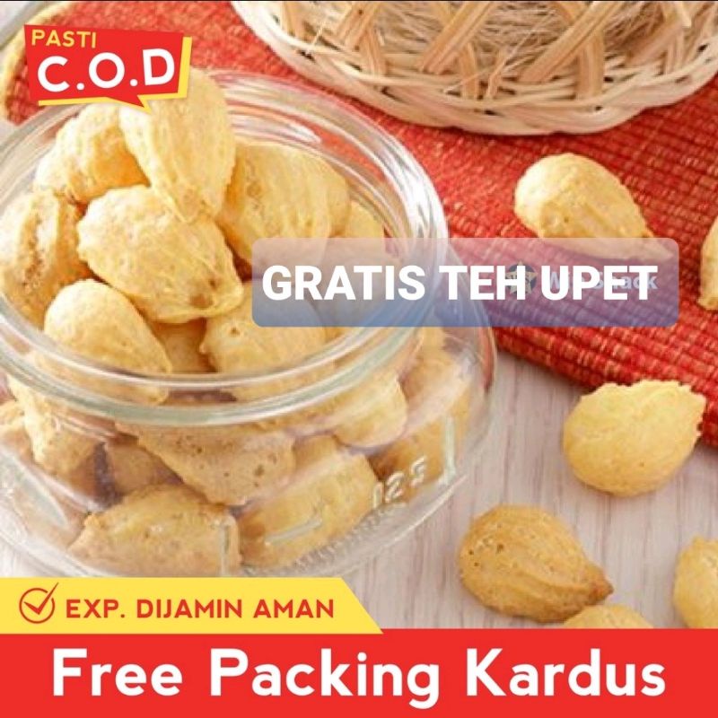 

KUE KERING SUS KEJU 100 GR GRATIS TEH/ TERASI/ CANDY