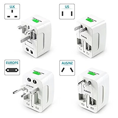 Universal Charger Adaptor Power Internasional Dengan Dual USB Port