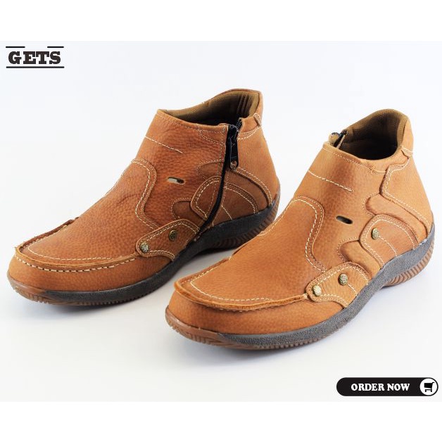 Sepatu Kulit Pria Premium Quality Bahan Kulit Asli Sepatu Boot Kulit