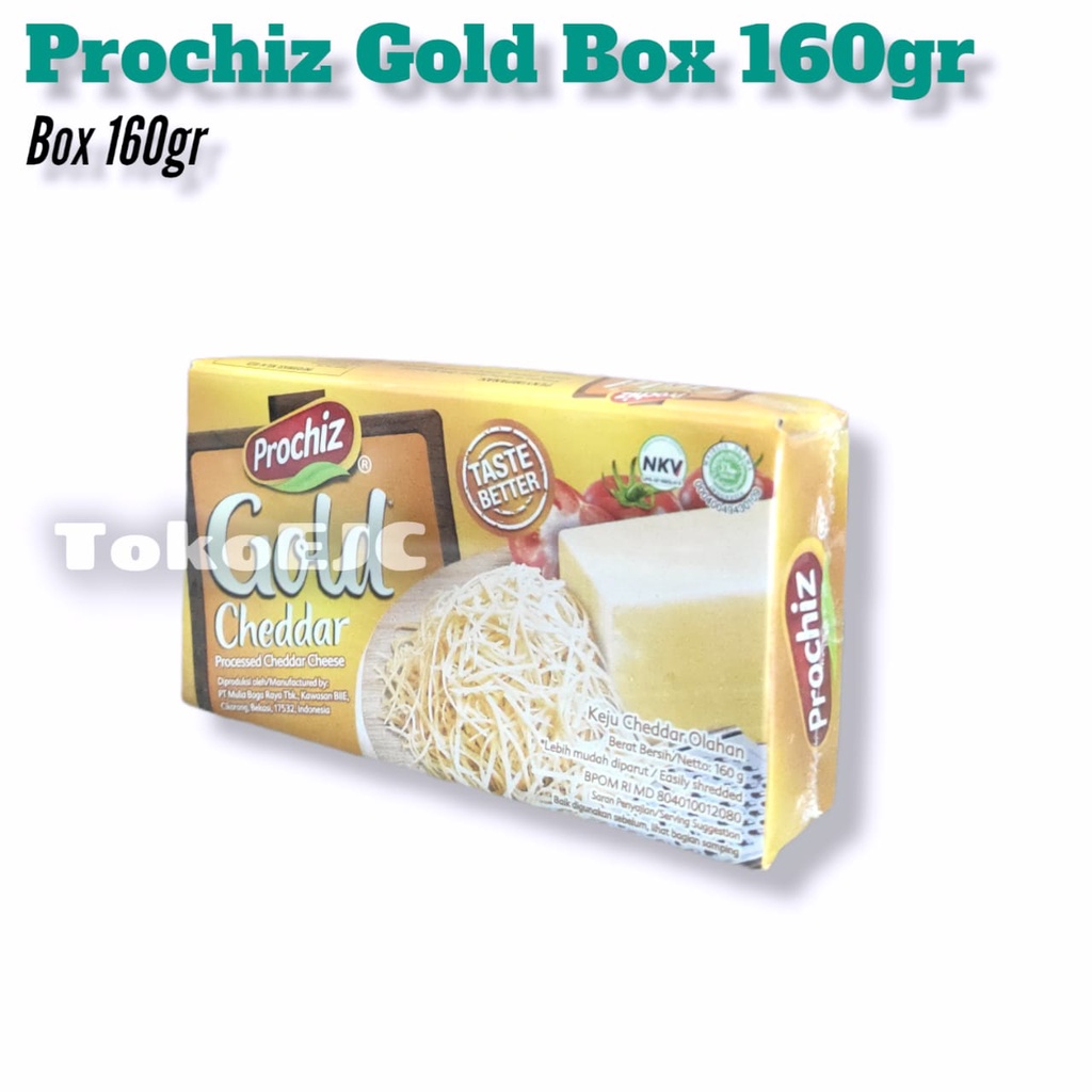 

Keju Prochiz Gold Cheddar Box 160gr Keju Parut Serbaguna