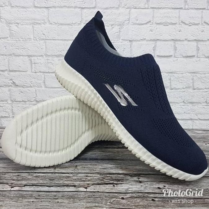 promo skechers / skechers elite flex muzzin / sepatu skechers pria - hitam, 40 terbaru