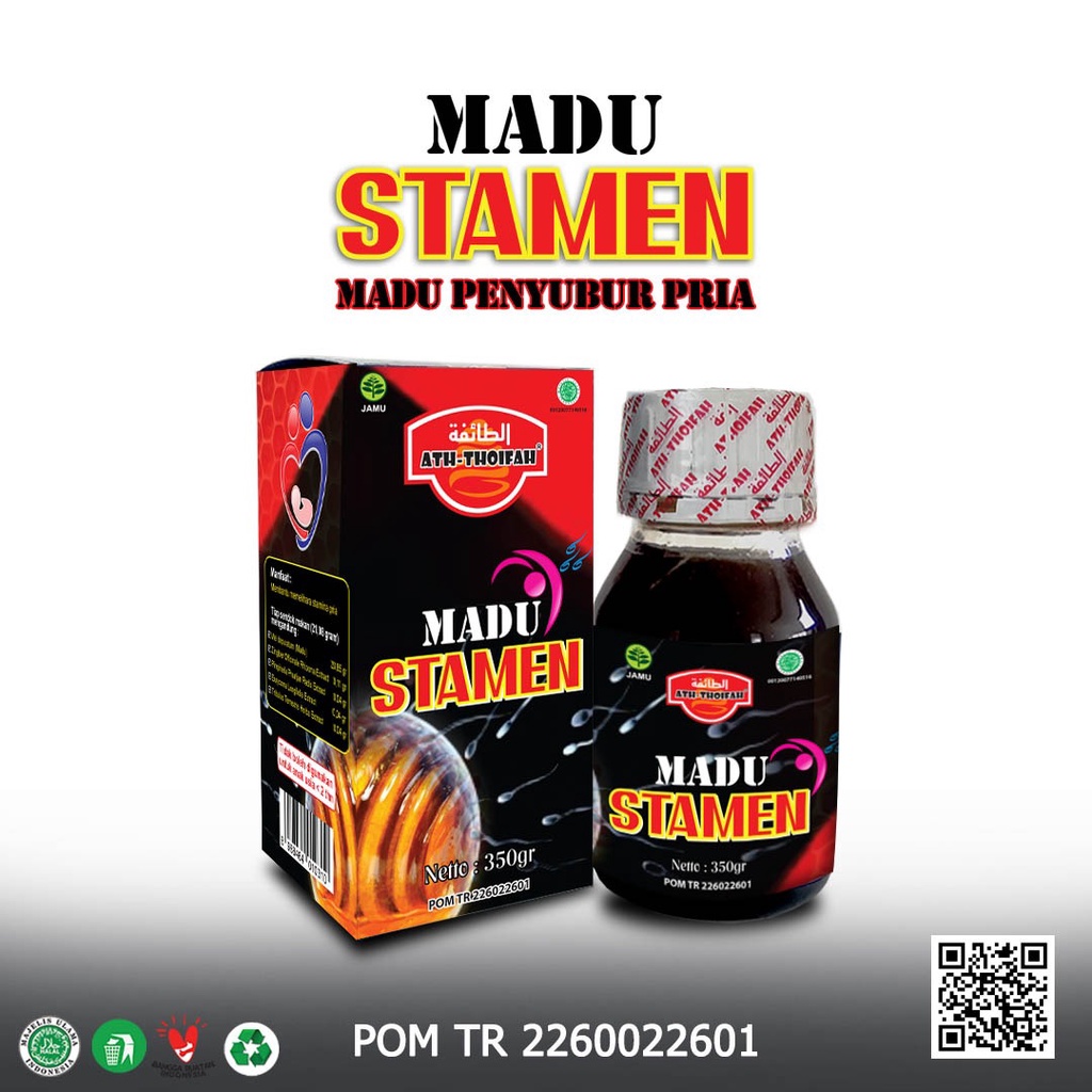 Madu Penyubur Kesuburan Pria STAMEN  Ath-Thoifah 350 Gram BPOM
