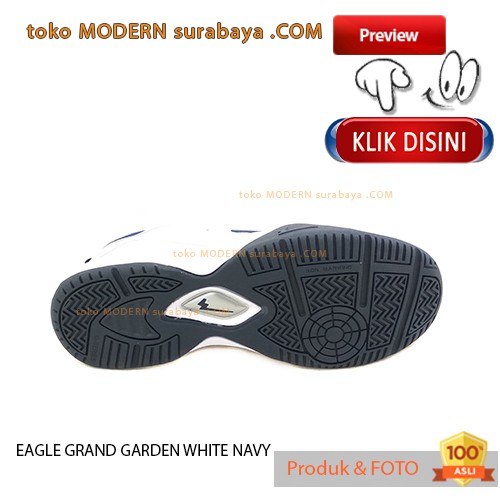 EAGLE GRAND GARDEN WHITE NAVY Sepatu Olahraga Pria Wanita Sepatu Tennis Kets