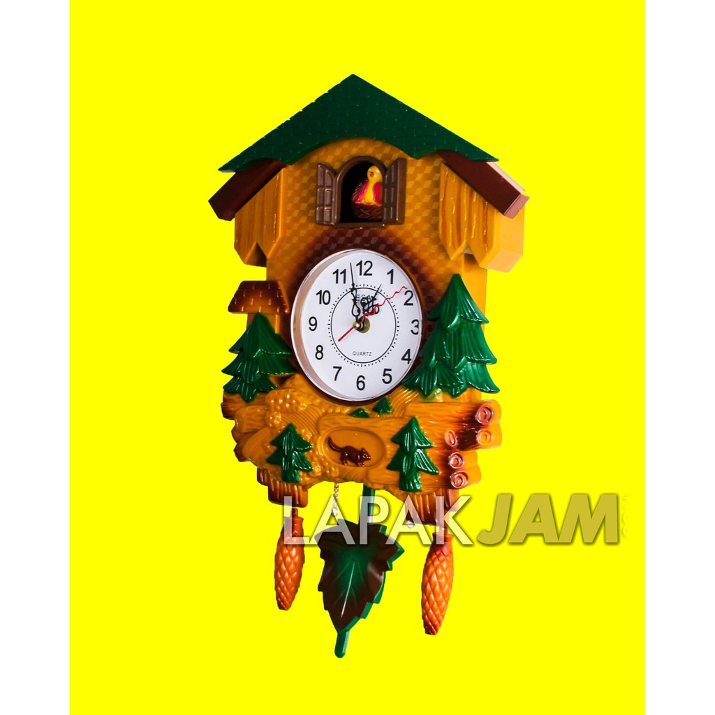 Jam Dinding Bell Bandul Wall Clock Dekorasi Rumah Unik Lucu ESA L19