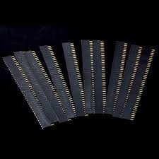 HEADER FEMALE STRIP SINGLE ROW 1X40 2.54MM BLACK HITAM 40p 4pin PIN High Quality